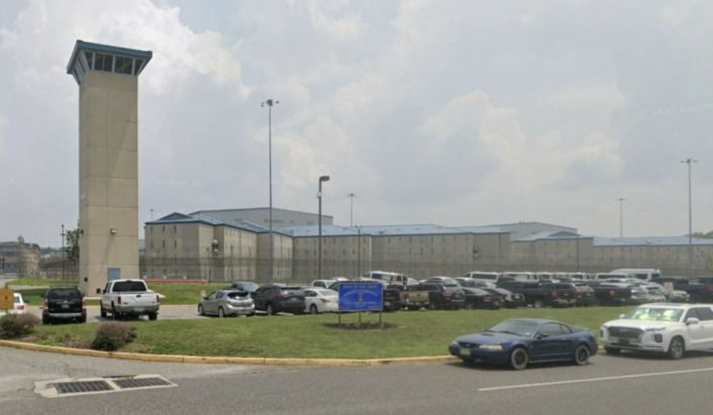 Exterior of South Woods State Prison in Bridgeton, New Jersey.